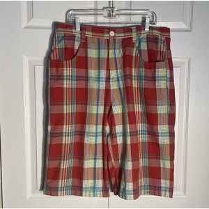 Vintage Y2K Southpole Shorts Men 36X14 Baggy Plaid Chino Athletic Skater Hip Hop